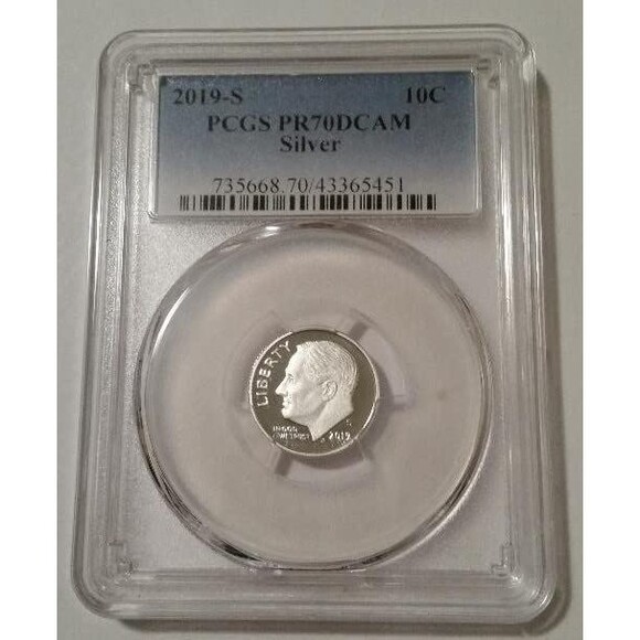 2019 S Silver Roosevelt Dime Proof PR70 DCAM PCGS - Picture 1 of 2